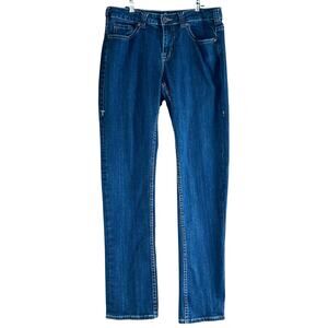 Cowgirl Tuff Just Tuff Jeans Women Size 30 x 35 Dark Blue Riding Bootcut Denim